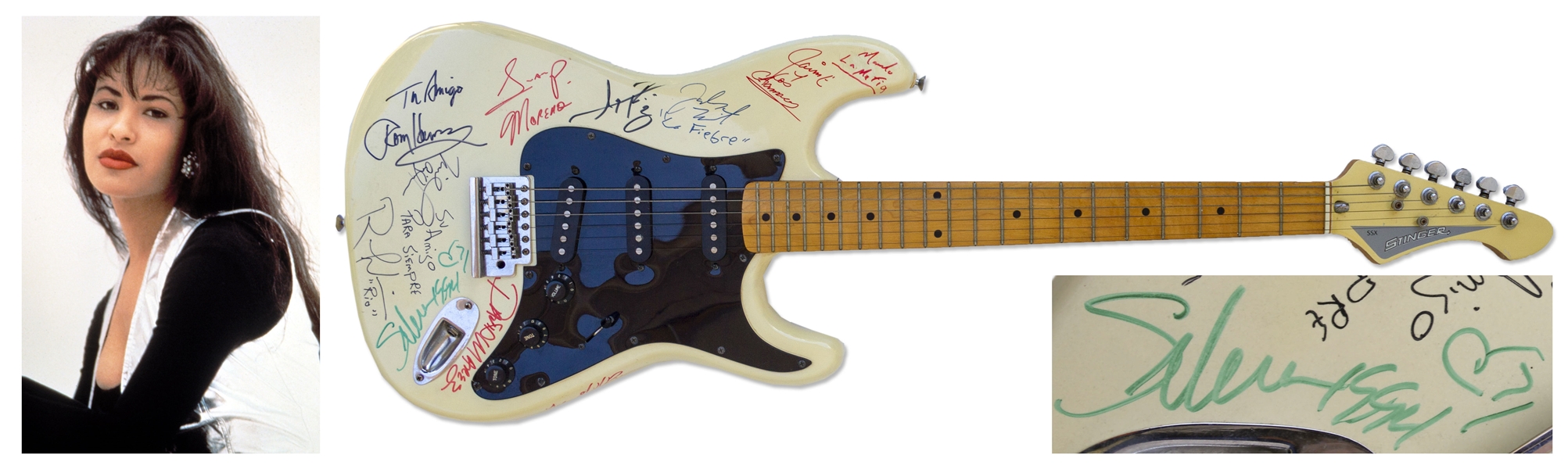 Selena Signed Electric Guitar From 1994 -- With Roger Epperson COA